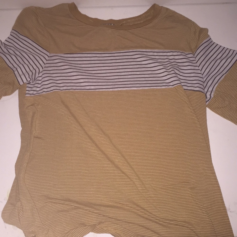 Mustered Yellow Striped Shirt